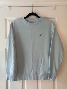 Cuffy's Cape Cod Embroidered Crewneck Sweatshirt Light Blue